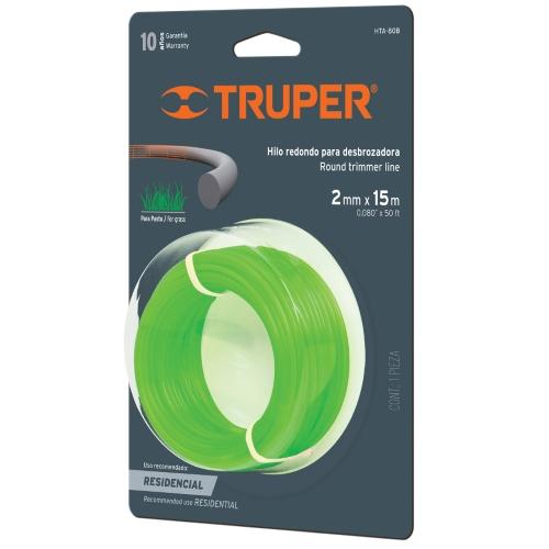 HILO REDONDO PARA DESBROZADORA 2 mm X 15 m TARJETA TRUPER