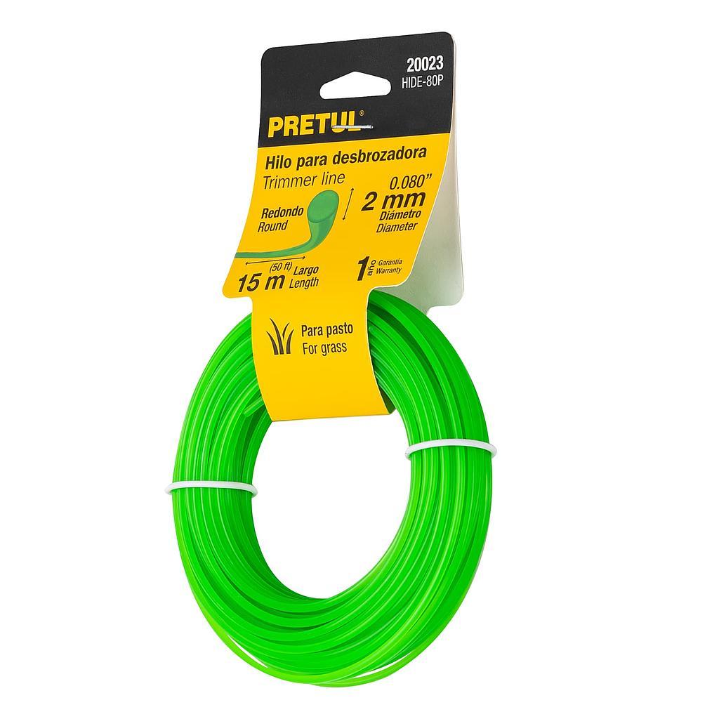 HILO REDONDO  PARA DESBROZADORA  2 mm X 15 m  TARJETA  PRETUL