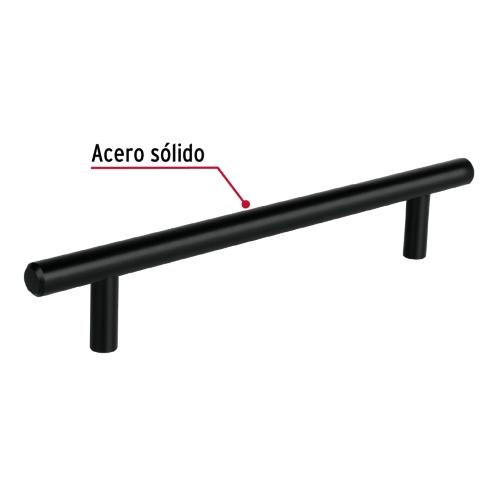 JALADERA DE ACERO 160MM LINEA CILINDRO NEGRO HERMEX