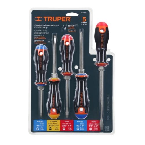 JGO 5 DESARMADORES MANGO COMFORT GRIP TR