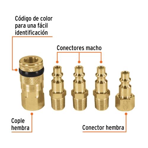 JGO COPLE F Y CONECTORES DE LATON TRUPER