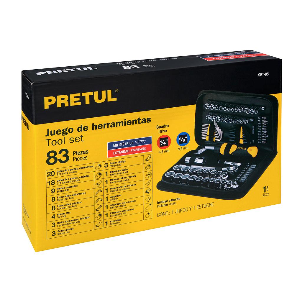 JGO DE 85 PZ PARA MECANICA PRETUL