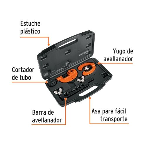 JGO DE CORTADOR DE TUBO Y AVELLANADOR