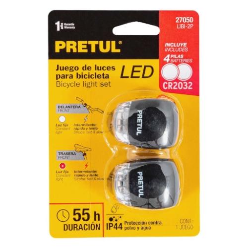 JGO LINTERNAS SILICON P/BICICLETA PRETUL