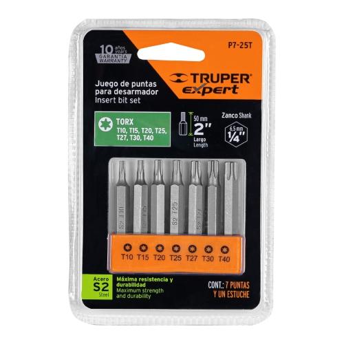 JGO. PUNTAS TORX 7PZ LAR.2 S/SEG TRUPER