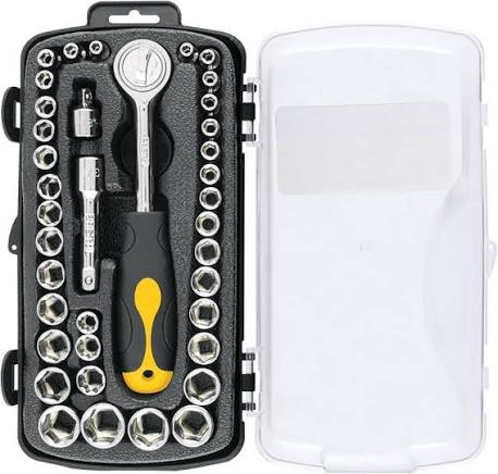 JUEGO 39 PIEZAS DADOS 1/4 Y 3/8 PRETUL