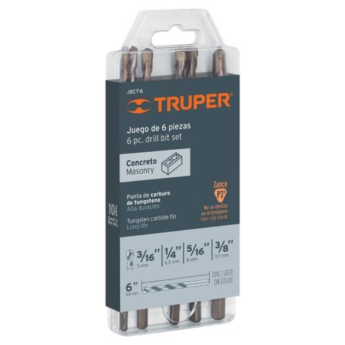 JUEGO 6 BROCAS P/CONCRETO X2 TRUPER