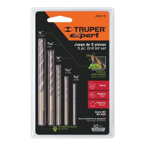 JUEGO 5 BROCAS METAL TRUPER