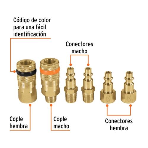JUEGO COPLES Y CONECTORES DE LATON TRUPE