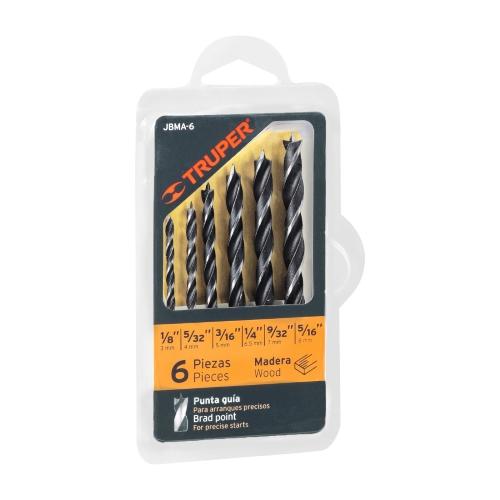 JUEGO DE 6 BROCAS P/MADERA TRUPER