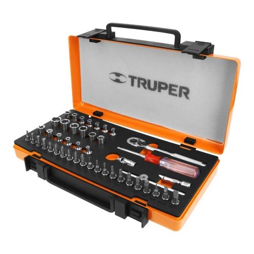JUEGO DE DADOS 45PZ 1/4DE 4-12MM TRUPER