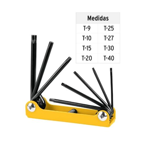 JUEGO DE LLAVE TORX C/8 PZS PRETUL