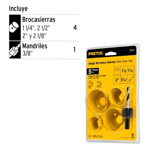 KIT PARA INSTALAR CERRADURA 5PZ PRETUL