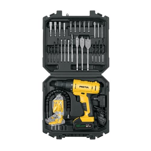 KIT TALADRO INALAMBRICO 12V 3/8 PRETUL