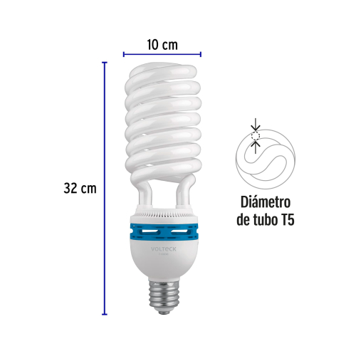 LAMPARA ESPIRAL 105W BASE MOGUL E39 220 V LUZ DIA