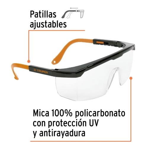 LENTES DE SEGURIDAD AJUSTABLES TRANSPARENTES TRUPER CLASSIC
