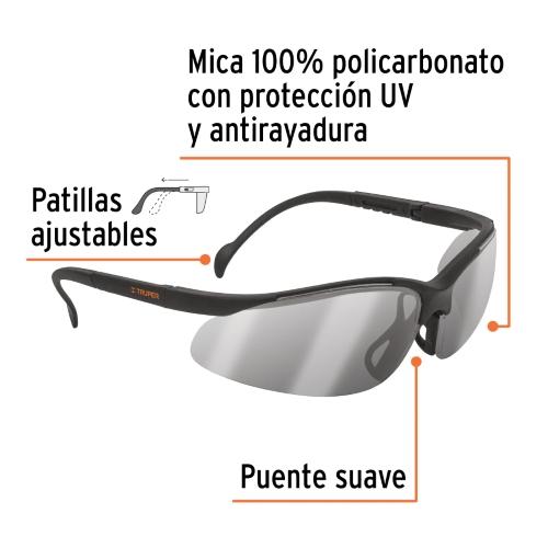 LENTE DE SEGURIDAD ESPEJO PLATA TRUPER