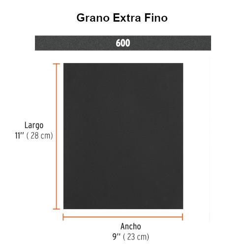 LIJA DE AGUA GRANO 600 DE CARBURO DE SILICIO TRUPER