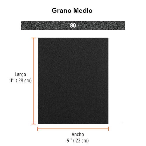 LIJA DE AGUA GRANO 80 DE CARBURO DE SILICIO TRUPER