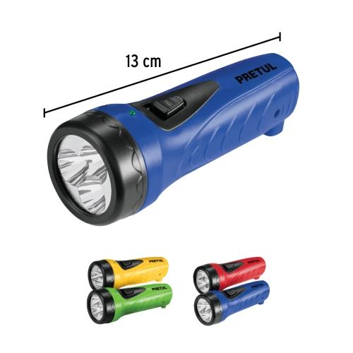 LINTERNA RECARGABLE 3 LEDS PRETUL GRANEL
