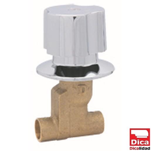 LLAVE DE EMPOTRAR SOLDABLE DE 1/2" CON MANERAL DICA