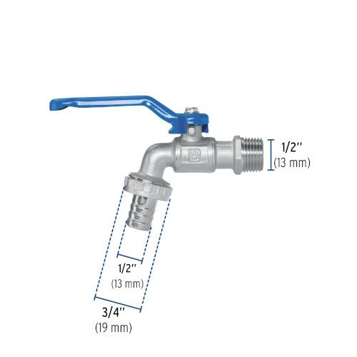 LLAVE ESFERA1/2 LATON 1/4 VUELTA FOSET