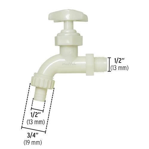 LLAVE P/MANGUERA 1/2 DE ABS PRETUL