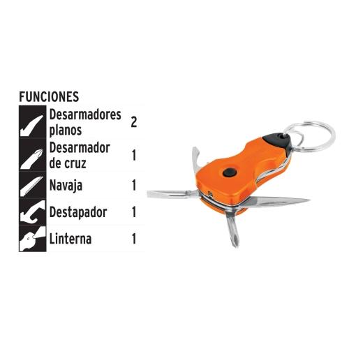 LLAVERO 6 FUNCIONES CON LED TRUPER