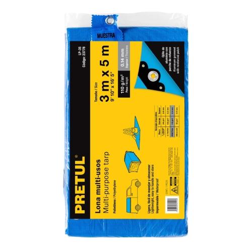 LONA 3X5 MTS AZUL PRETUL
