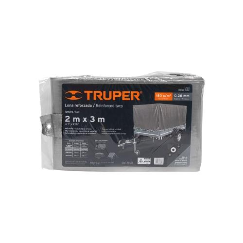 LONA REFORZADA 2MX3M TRUPER COLOR GRIS