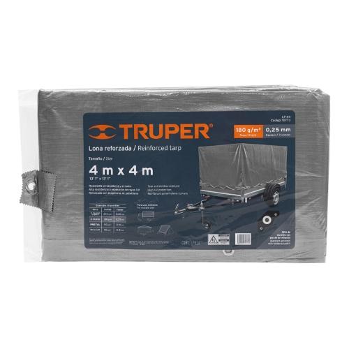 LONA REFORZADA 4MX4M TRUPER COLOR GRIS