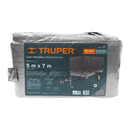 LONA REFORZADA 5X7 GRIS TRUPER