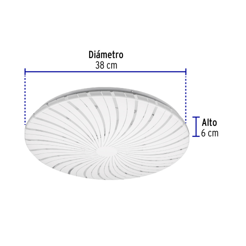 LUMINARIO LED 22W PLAFON DECORATIVO LUZ DE DIA BASIC