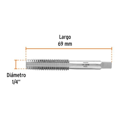MACHUELOS SEMICONICOS 1/8X44 C/GRU TRUPE