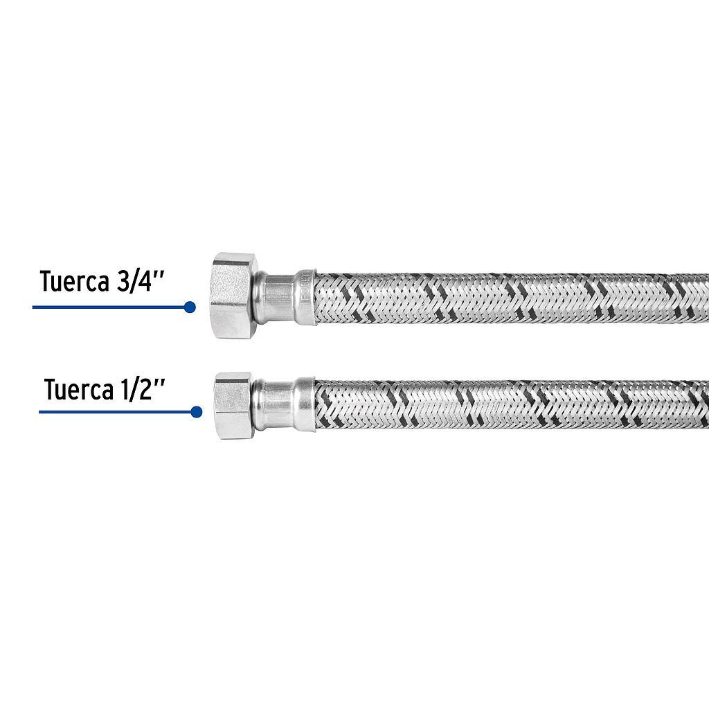 MANGUERA BOILER INOXIDABLE 1/2X3/4 .40CM FOSET