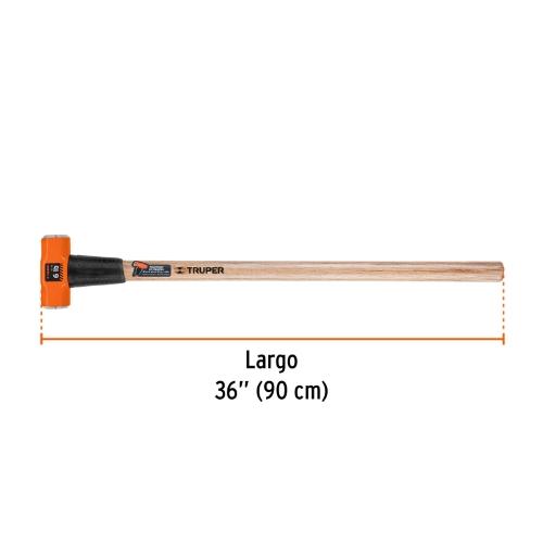 MARRO OCTAGONAL 6 lb MANGO DE MADERA 36" TRUPER