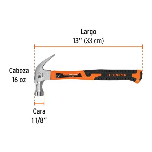 MARTILLO 16 oz MANGO FIB VIDRIO TRUPER