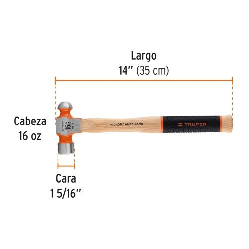 MARTILLO DE BOLA 16 oz TRUPER