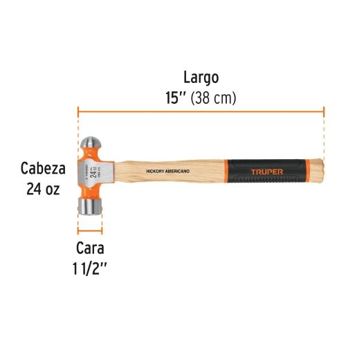 MARTILLO DE BOLA 24 oz TRUPER