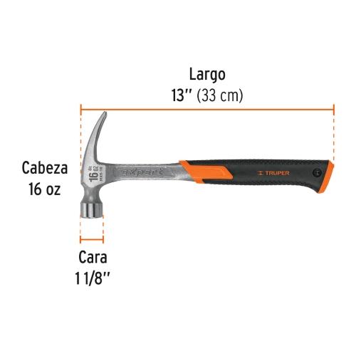 MARTILLO FORJAD EN 1 PZA UÑA RECTA 16oz