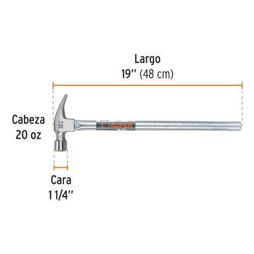 MARTILLO PULIDO 20 oz UÑA RECTA TRUPER