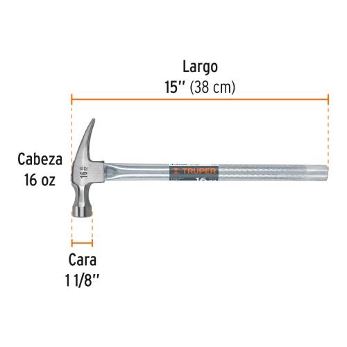MARTILLO TUBULAR TRUPER 16 oz (MTR-16)