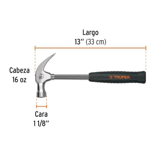 MARTILLO UÑA CURVA 16oz MANG NEOPRE TRUP