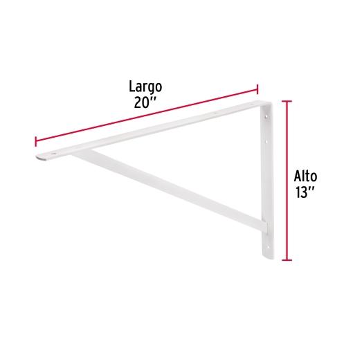 MENSULA BLANCA 13X20DE ACERO REFORZADA
