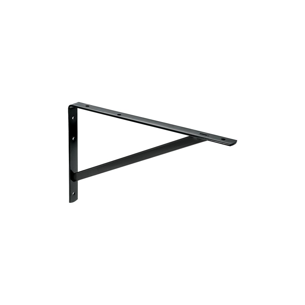 MENSULA REFORZADA DE ACERO NEGRA 13" X 20" FIERO