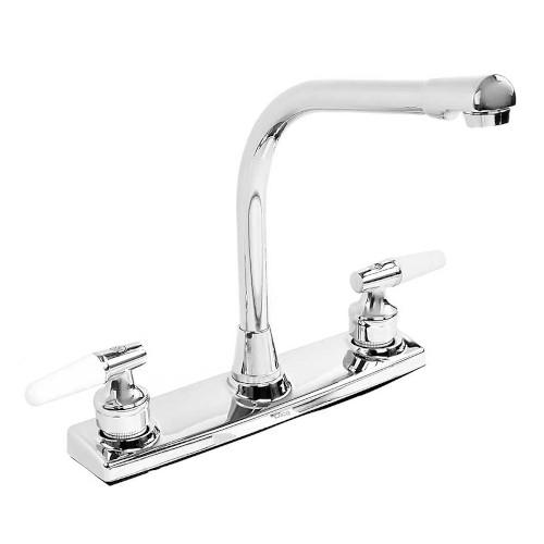 MEZCLADORA DE 8" CON CUELLO ALTO Y MANERAL TIPO PALANCA PARA FREGADERO DICA