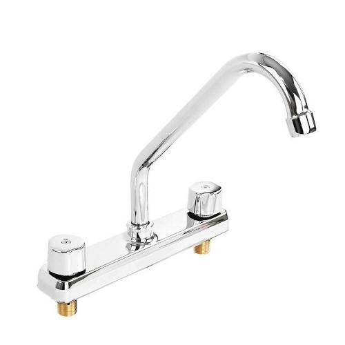 MEZCLADORA 8 FREGADERO CON CUBIERTA Y MANERAL F-4317 DICA