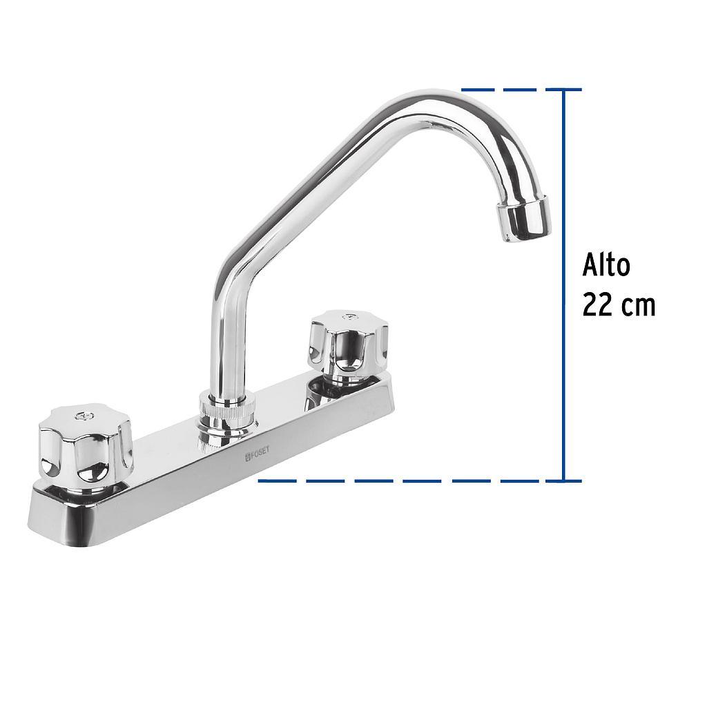 MEZCLADORA 8 PARA FREGADERO CUELLO CORTO FOSET