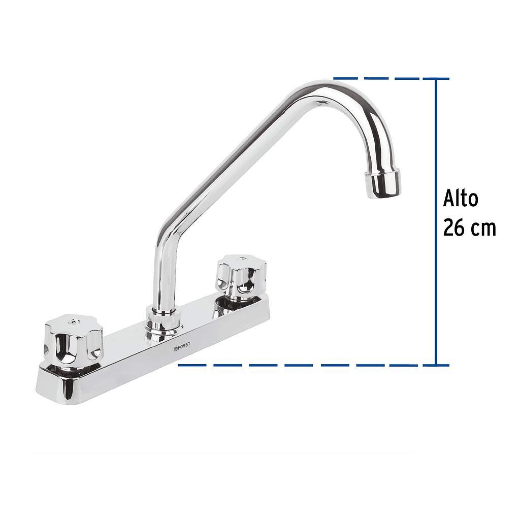 MEZCLADORA 8 PARA FREGADERO CUELLO LARGO FOSET (FP-318)