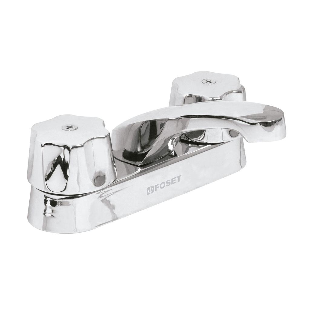 MEZCLADORA DE 4" PARA LAVABO NARIZ LARGA CARTUCHO CERAMICO FOSET